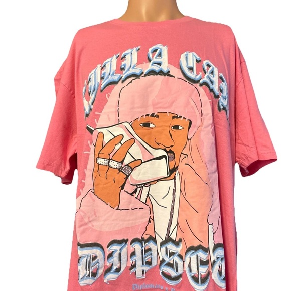 NWT REASON Diplomats Empire Killa Cam Cam’ron Pink Shirt Size XL Mens Hip Hop - Picture 1 of 13